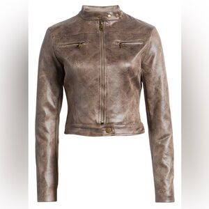 Lioness Bella Faux Leather Moto Jacket XS